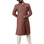 Classic Rosewood Achkan for Men | Elegant Ethnic Wear | Jaipurio